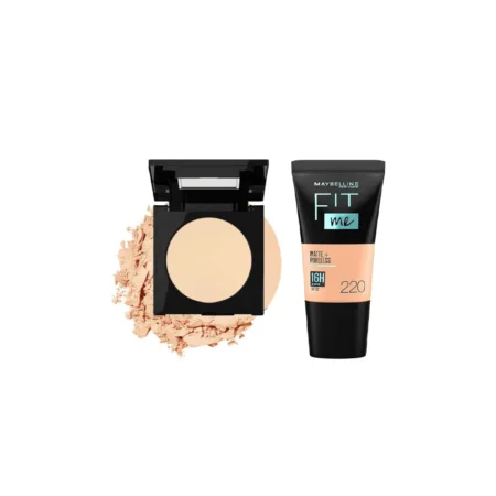 MAYBELLINE NEW YORK FIT ME MATTE + PORELESS 220 NATURAL BEIGE PRESSED POWDER NORMAL TO OILY 8.5G