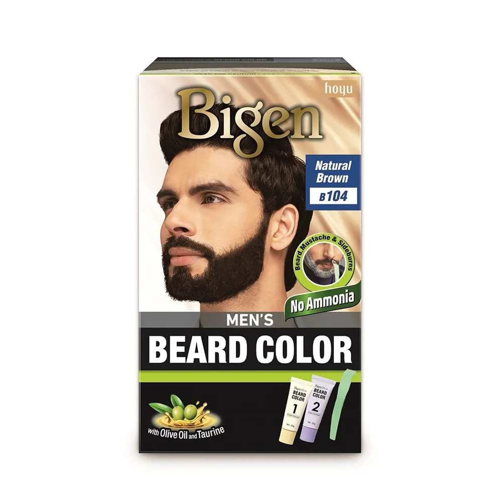 Bigen Men'S Beard Color Natural Brown B104 40G