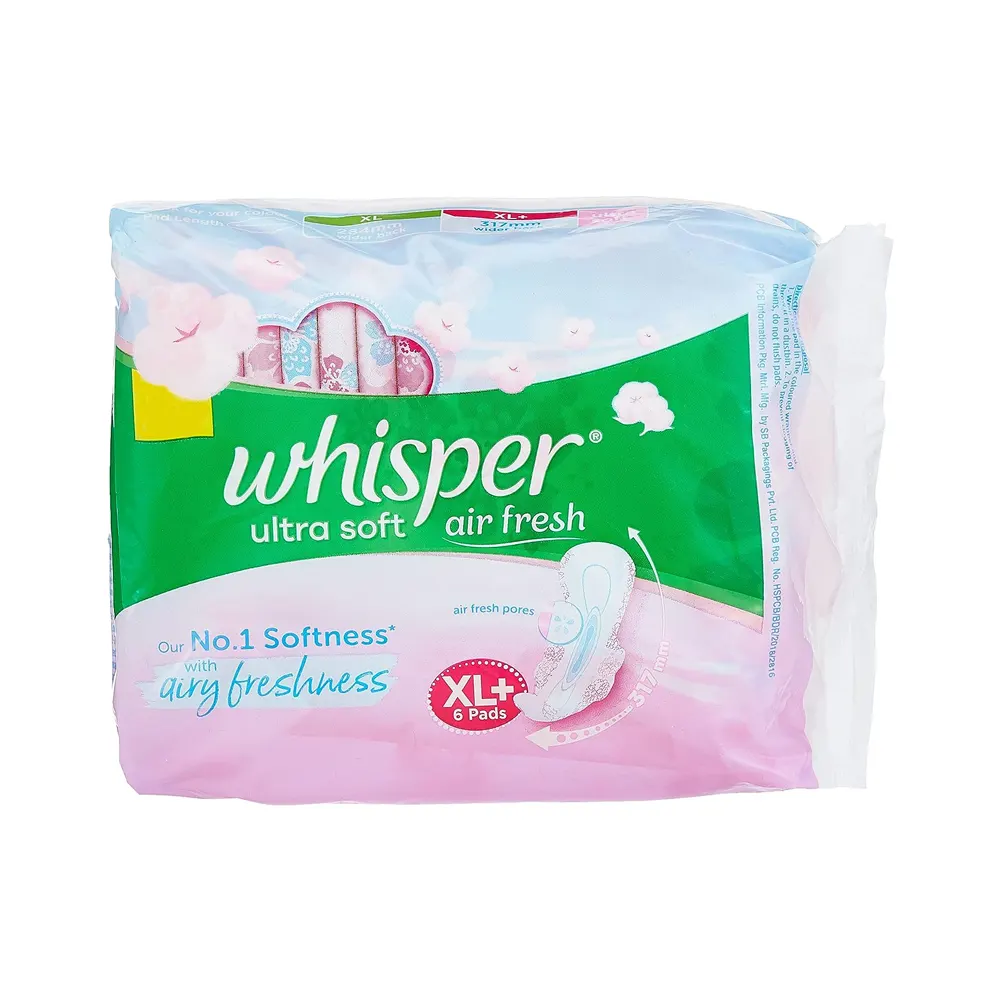Whisper Ultra Soft Air Fresh Xl+ 6N