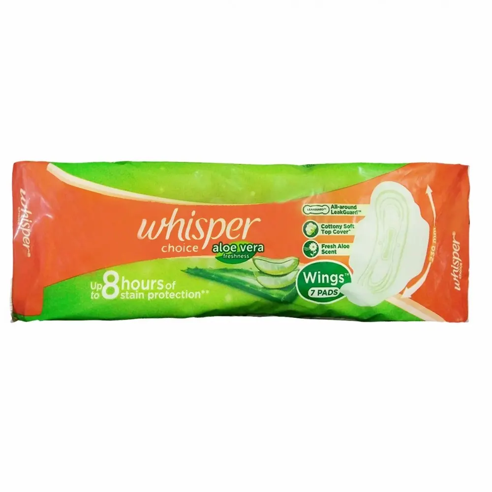 Whisper Choice Aloe Cottony Soft Super Soft Top Cover Regilar With Wings 7N