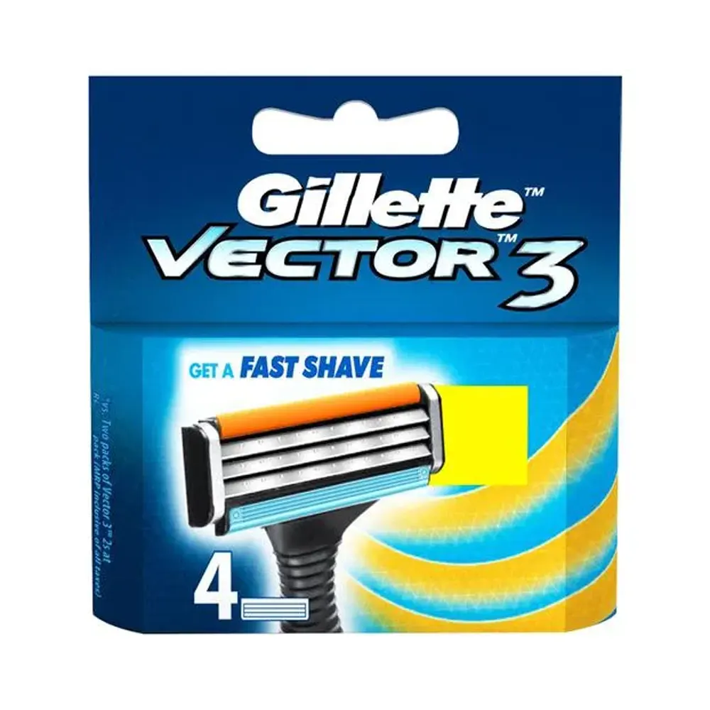 Gillette Vector 3 Get A Fast Shave Cartridges 4N
