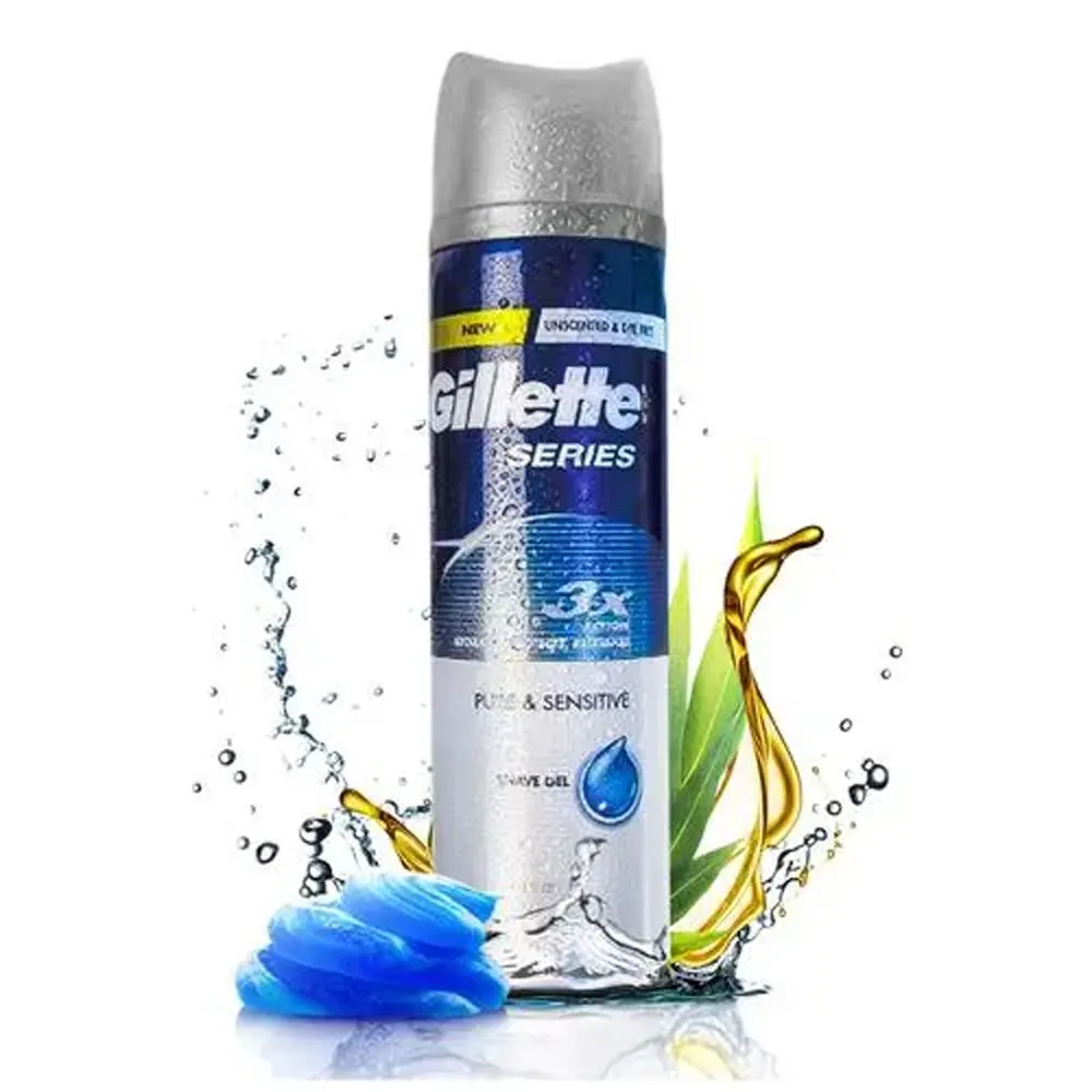 Gillette Series 3X Action Pure And Sensitive Shave Gel 195G