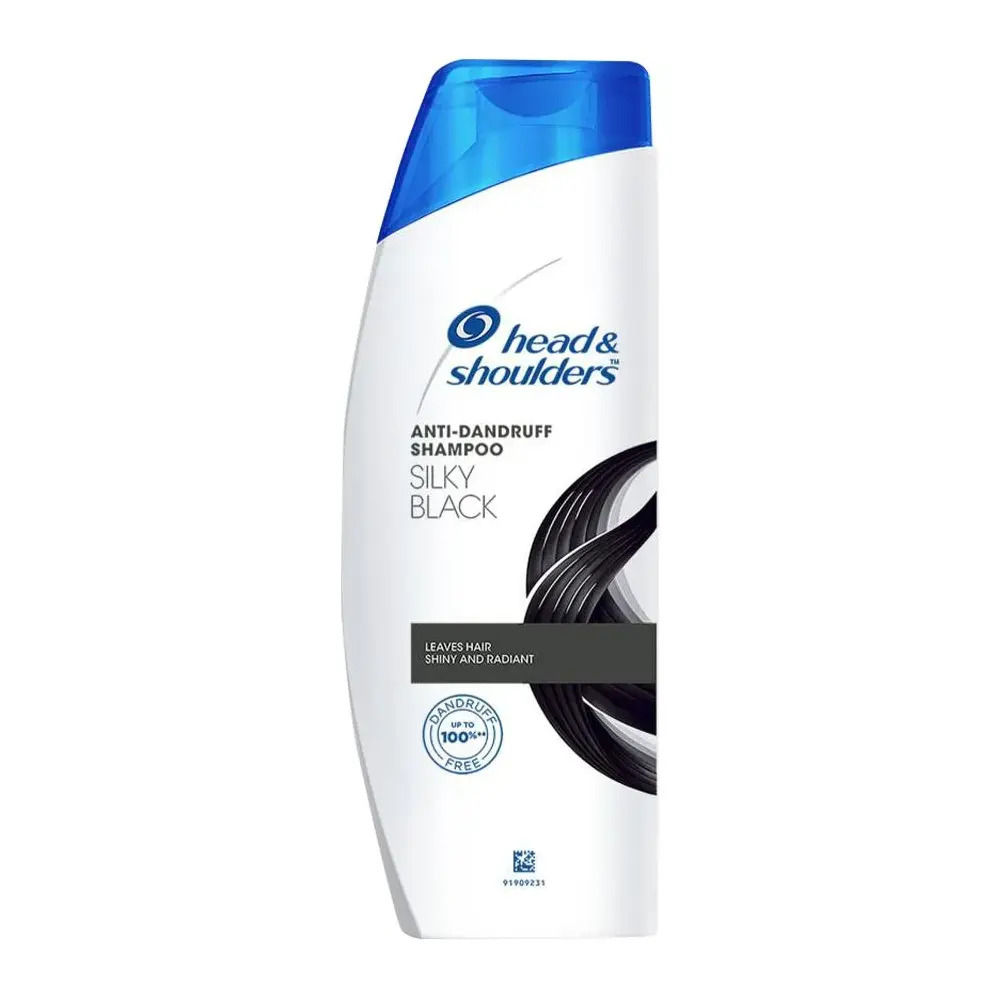 Head And Shoulders Anti-Dandruff Shampoo Silky Black Leaves Hair Shiny And Radiant 180Ml