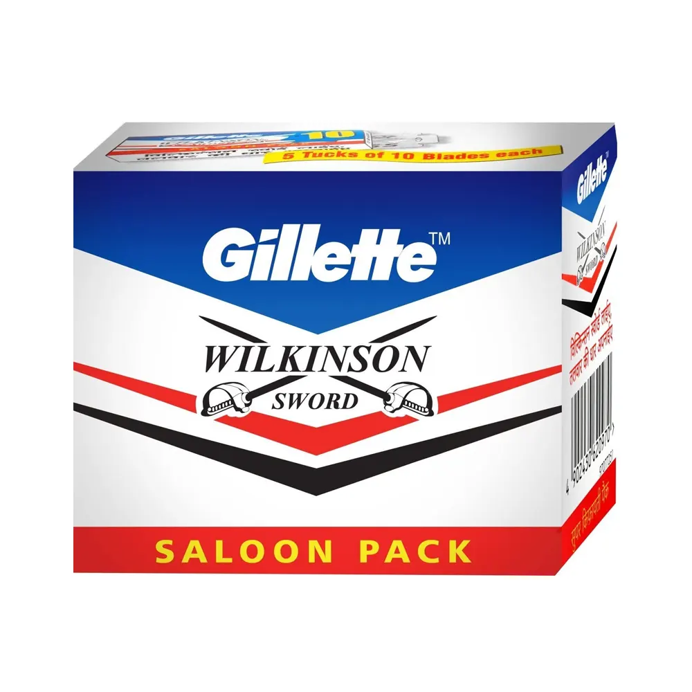 Gillette Wilkinson Sword Saloon Pack Stainless Steel Blade Close Shave