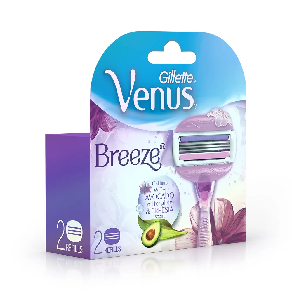Gillette Venus Breeze Gel Bars With Avocado Oil 2 Refills