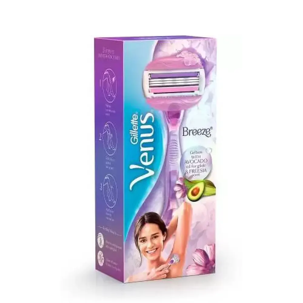 Gillette Venus Breeze Gel Bars With Avocado Oil For Glide And Freesia Scent