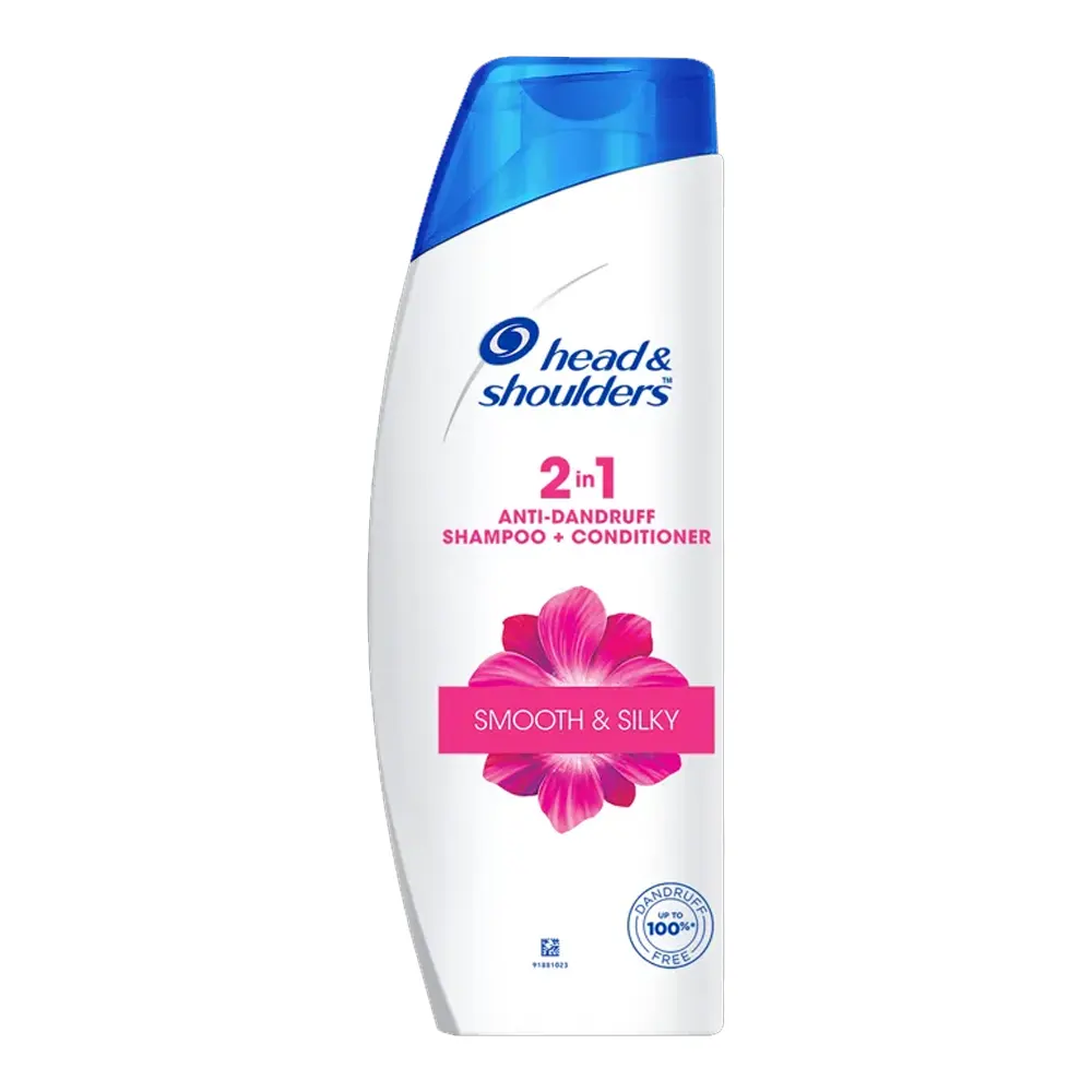 Head And Shoulders 2 In 1 Anti-Dandruff Shampoo + Conditioner Smooth And Silky 340Ml