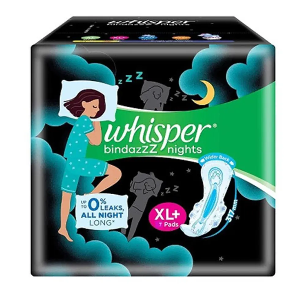 Whisper Bindazz Nights Xl+ 7 Pads 317Mm