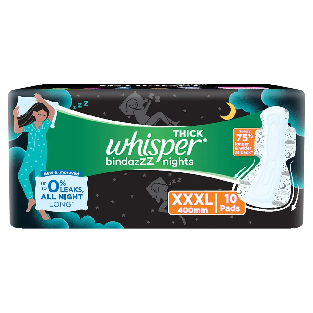 Whisper Bindazzz Nights Xxxl 10 Pads