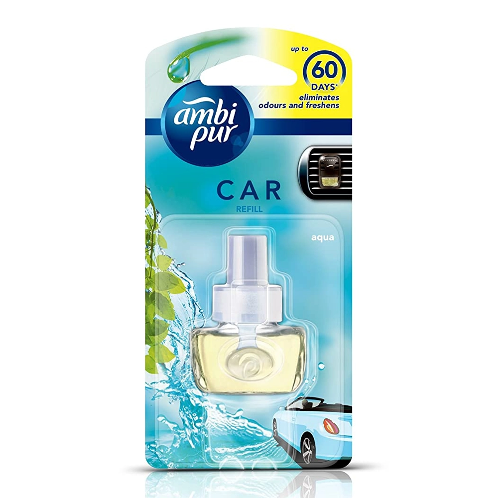 Ambi Pur Car Refill Aqua Eliminates Odours And Freshens 7.5Ml