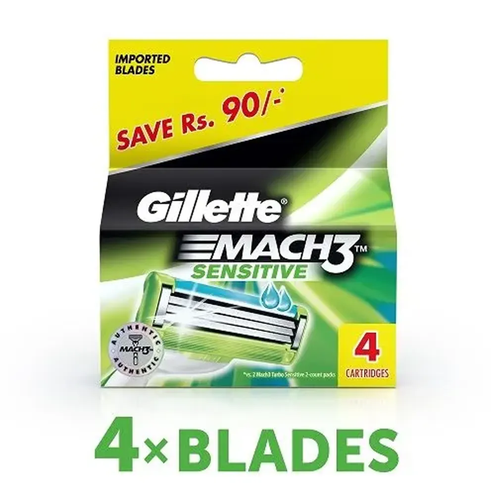 Gillette Mach 3 Sensitive With Indicator Lubrastrip 4N