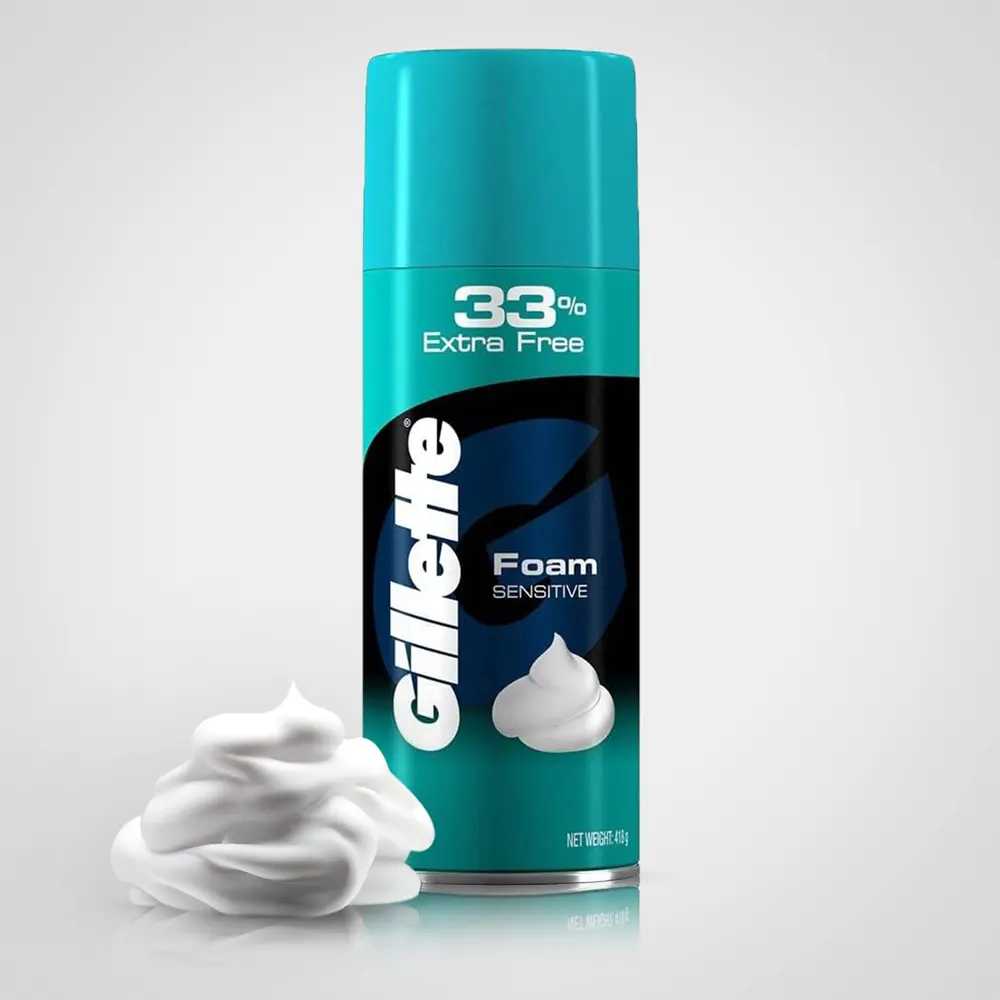 Gillete Foam Sensitive 33% Extra Free 418G