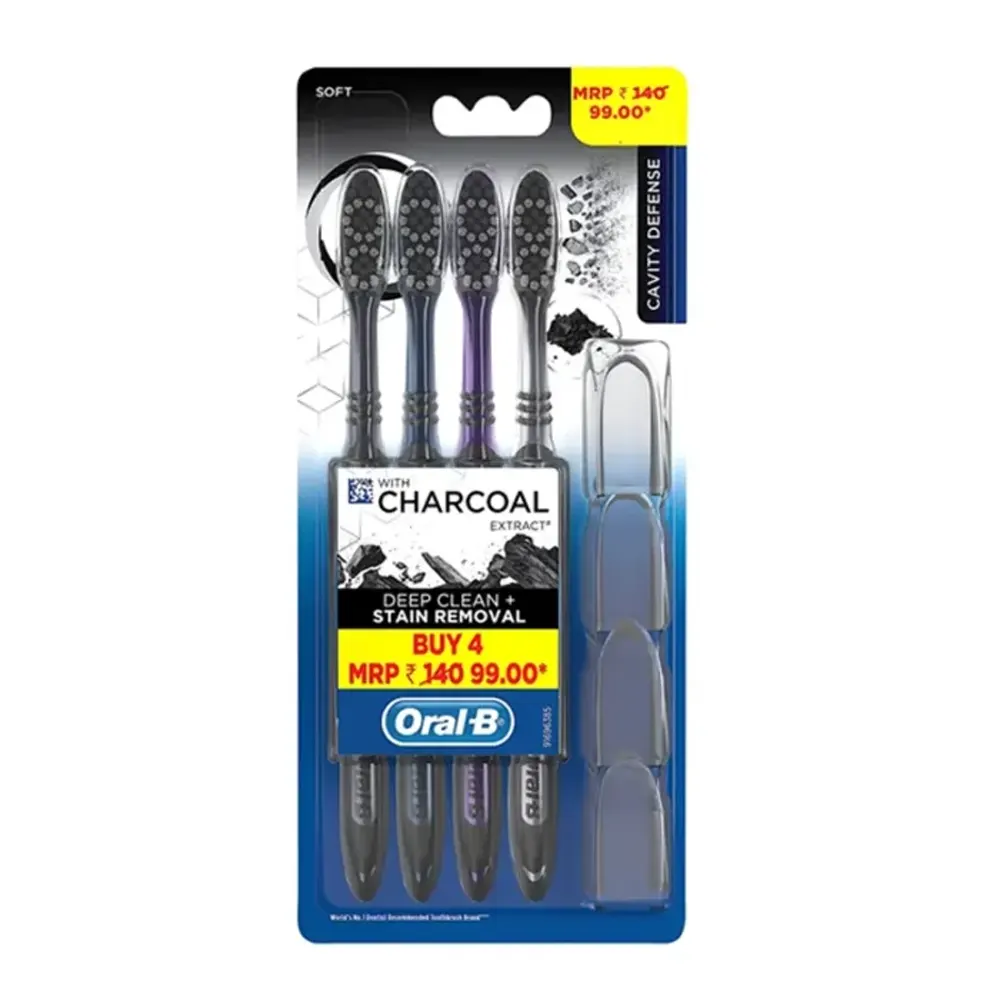 Oral-B Cavity Defense Deep Clean + Stain Removal Toothbrushes 4N