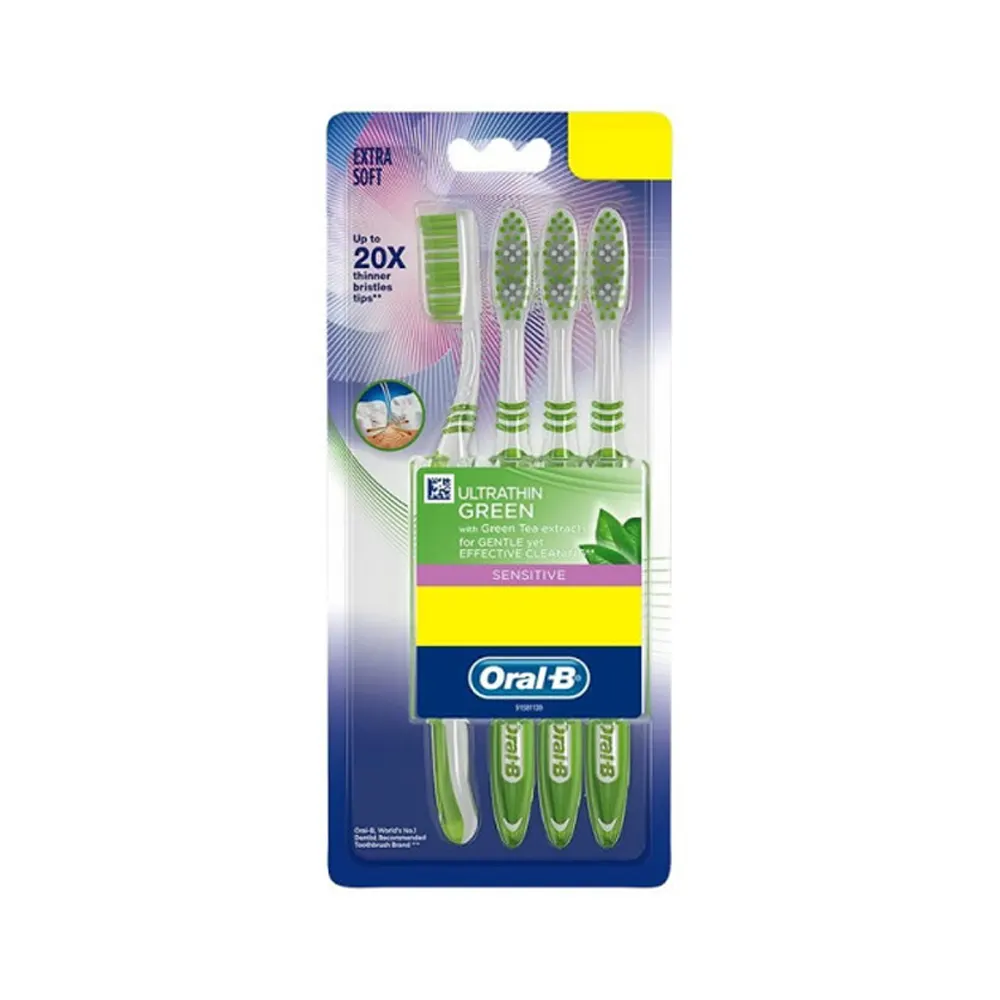 Oral-B Ultrathin Green With Green Tea Extracts For Gentle Yet Effective Cleaning Sensitive