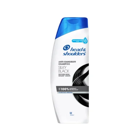 Head & Shoulders Anti Dandruff Shampoo Silky Black Restores Shine Repairs Length Up To 100% Dandruff Protection 340Ml
