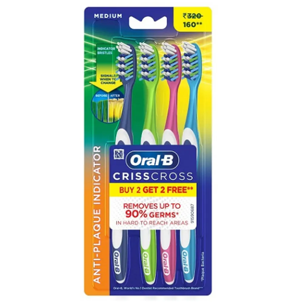 Oral-B Criss Cross Anti-Plaque Indicator Medium B2G2 4N