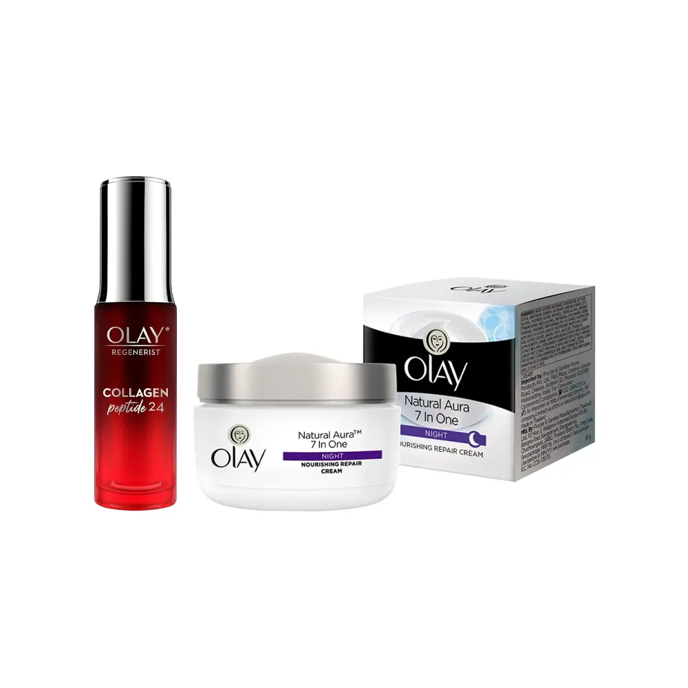Olay Collangen Skincare Collection For All Skin Type Day Cream 50Gm+ Night Serum30Ml