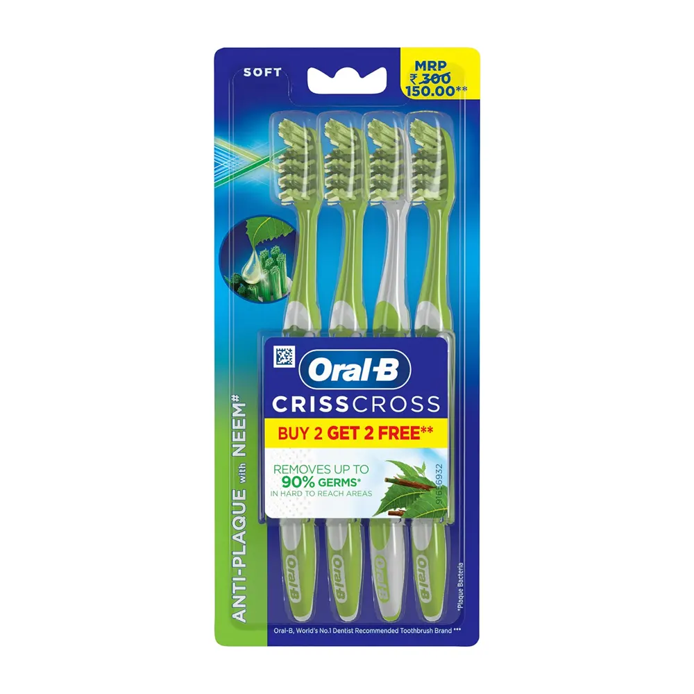 Oral-B Criss Cross Anti-Plaque With Neem Soft B2G2 4N