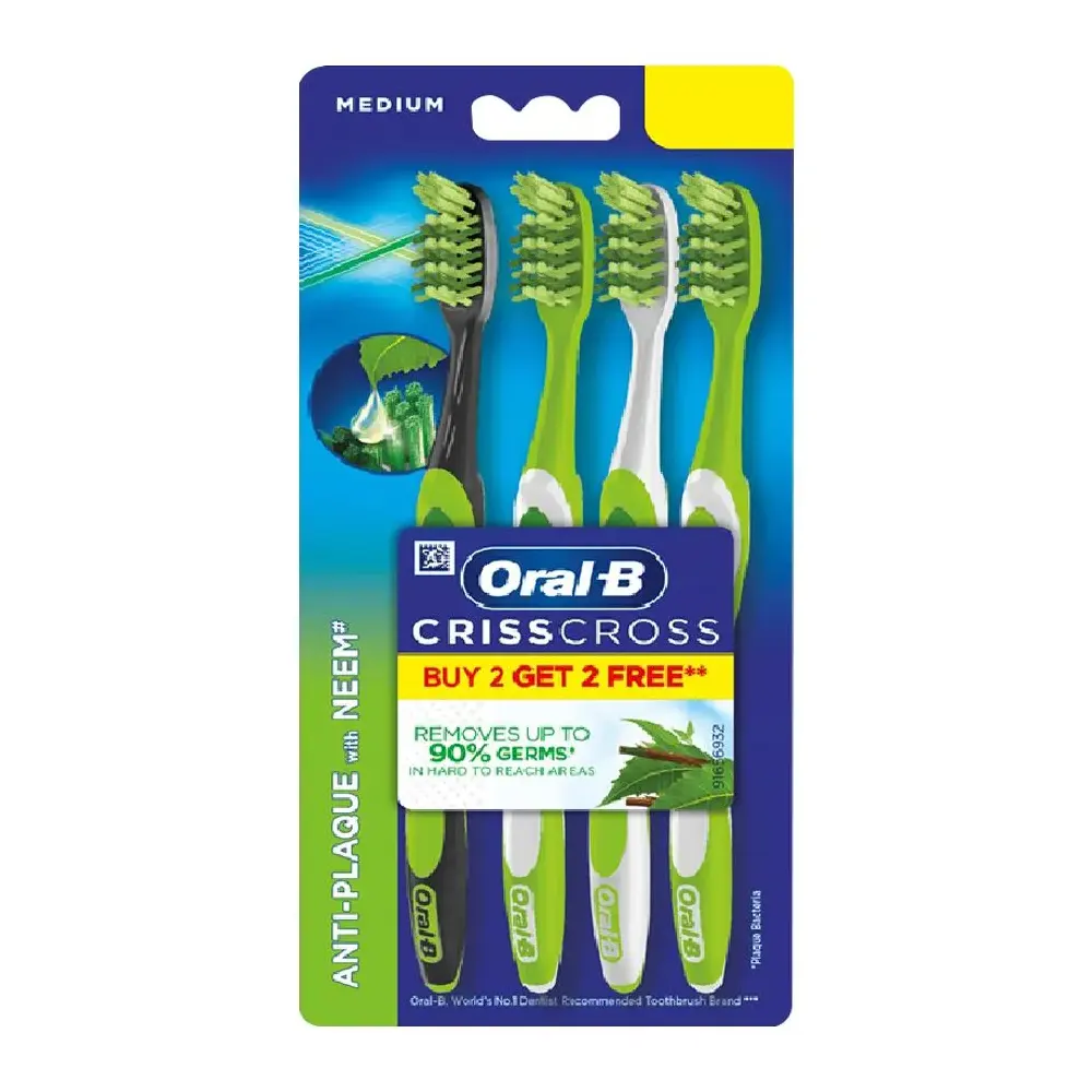 Oral-B Criss Cross Medium Anti-Plaquewith Neem 4N