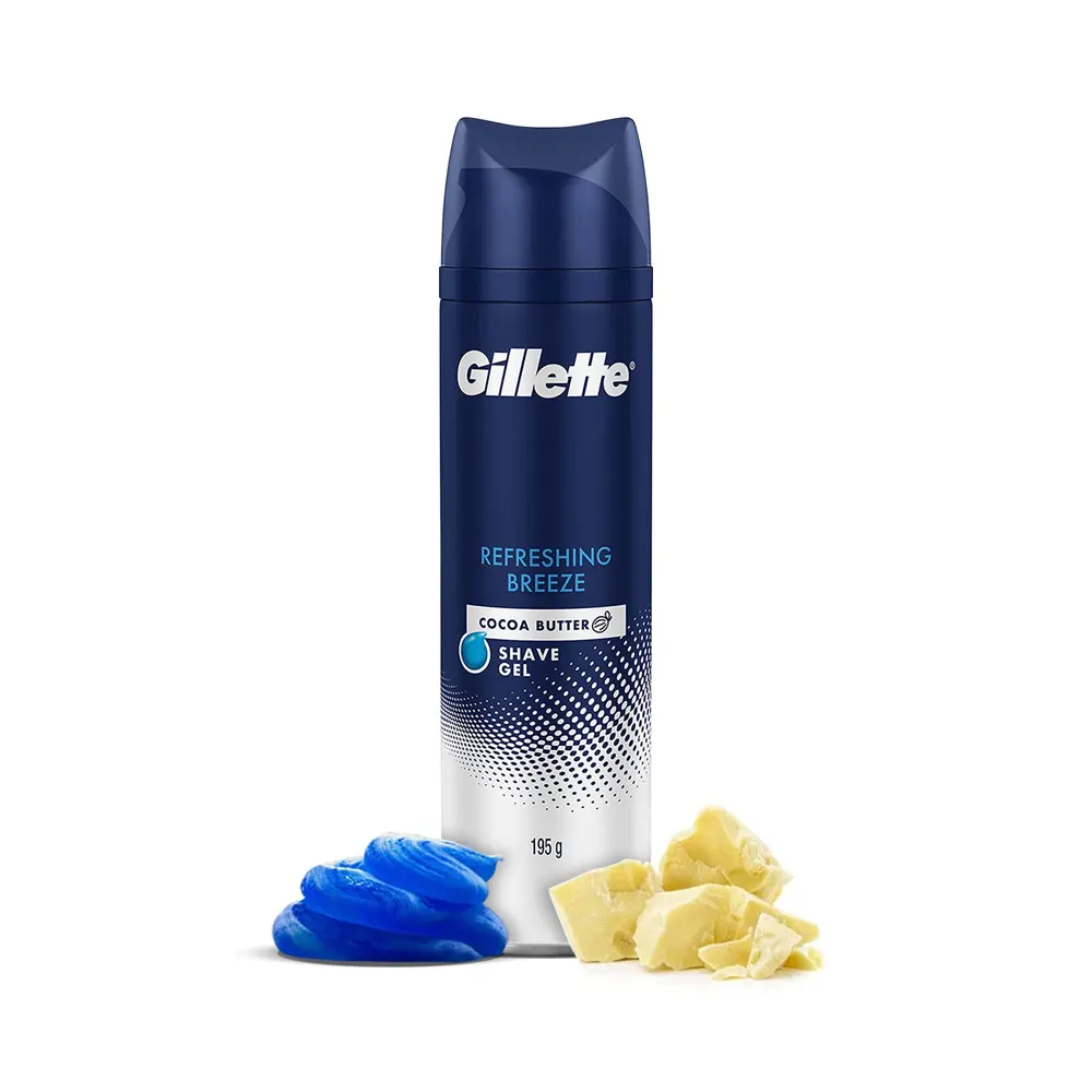 Gillette Refreshing Breeze Cocoa Butter Shave Gel 195G