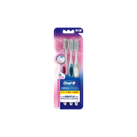 ORAL-B SENSITIVE EXTRASOFT BRISTLES TOOTHBRUSH 2+1 1N