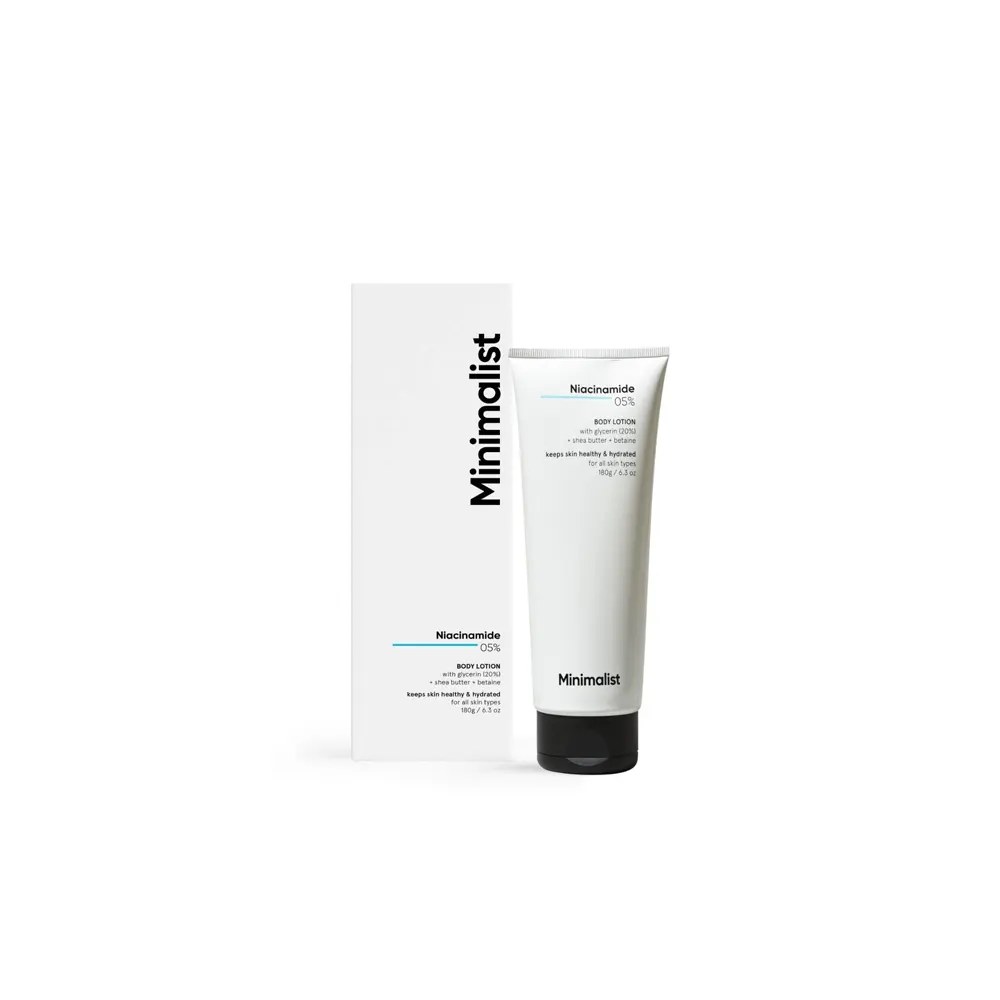 Minimalist Niacinamide 05% Body Lotion With Glycerin 20% Keeps Skin Healthy & Hydrated For All Skin Types 180G