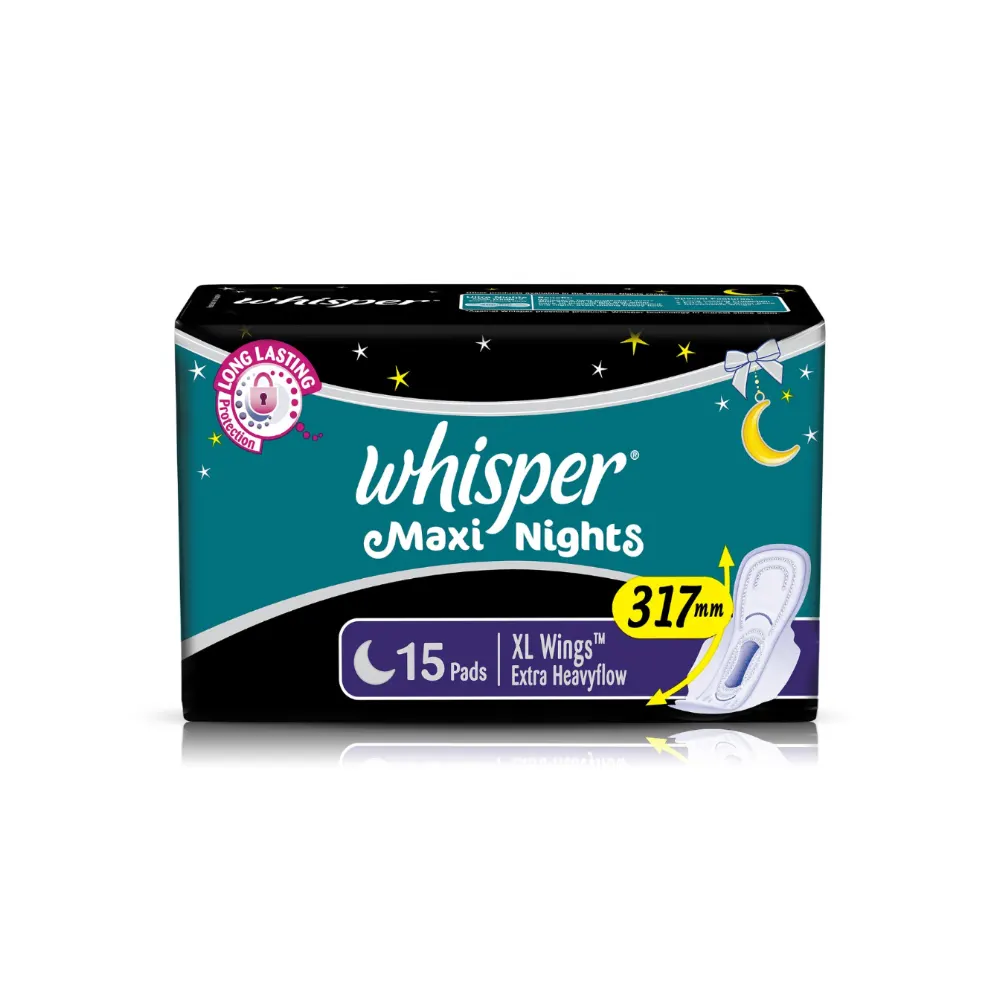 Whisper Maxi Nights Xl + Wings Extra Heavyflow 15N
