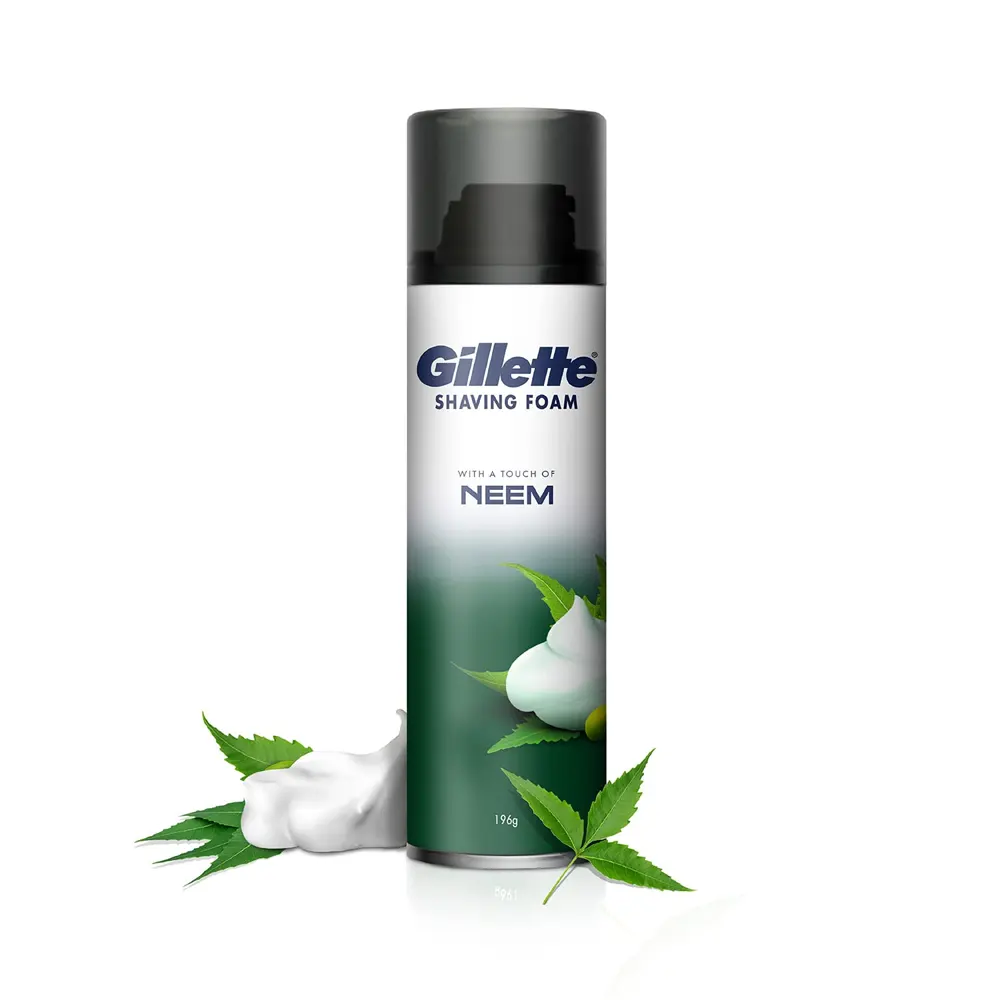 Gillette Shaving Foam With A Touch Of Neem 196G