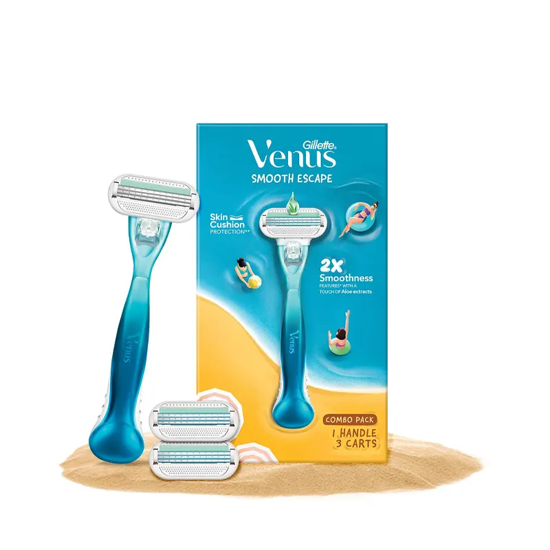 Gillette Venus Smooth Glide Strip With A Touch Of Aloe Extracts Combo Pack