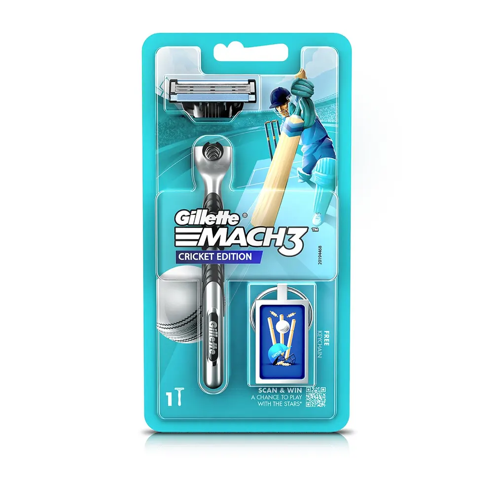 Gillette Mach3 Razor Cricket Edition Free Key Chain 1N