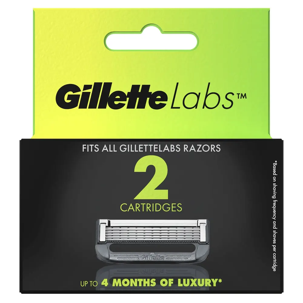 Gillette Labs 2 Cartridges Fits All Gillette Labs Razors 2N