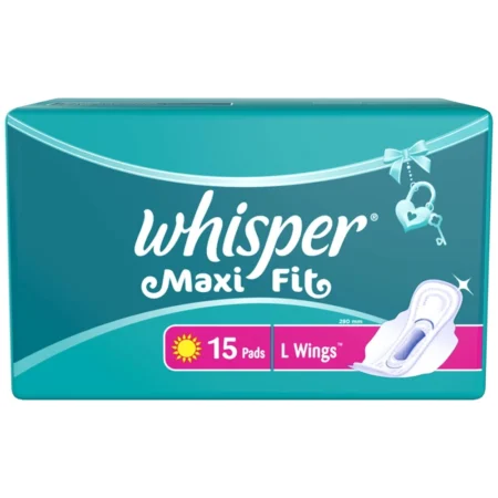 Whisper Maxi Fit L+ Wings 15 Pads