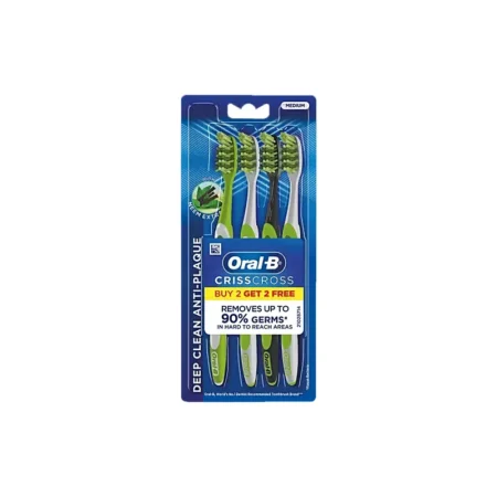 ORAL-B CRISS CROSS WITH NEEM EXTRACT DEEP CLEAN ANTI-PLAQUE MEDIUM BUY 2 GET 2 FREE 4N