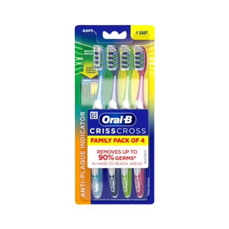 Oral-B Criss Cross Soft Removes Up To 90% Germs* In Hard To Reach Areas 4N