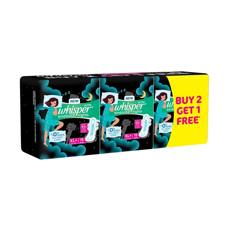 Whisper Ultra Bindazzz Nights Xl+45Pads