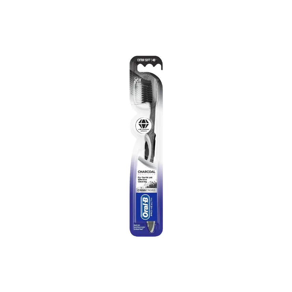 Oral-B Crisscross For Gentle Yet Effective Cleaning Sensitive Charcoal Extra Soft 1N
