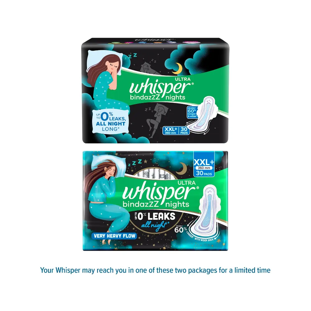 Whisper Ultra Bindazz Nights 0% Leaks All Nights Xxl+ 30N