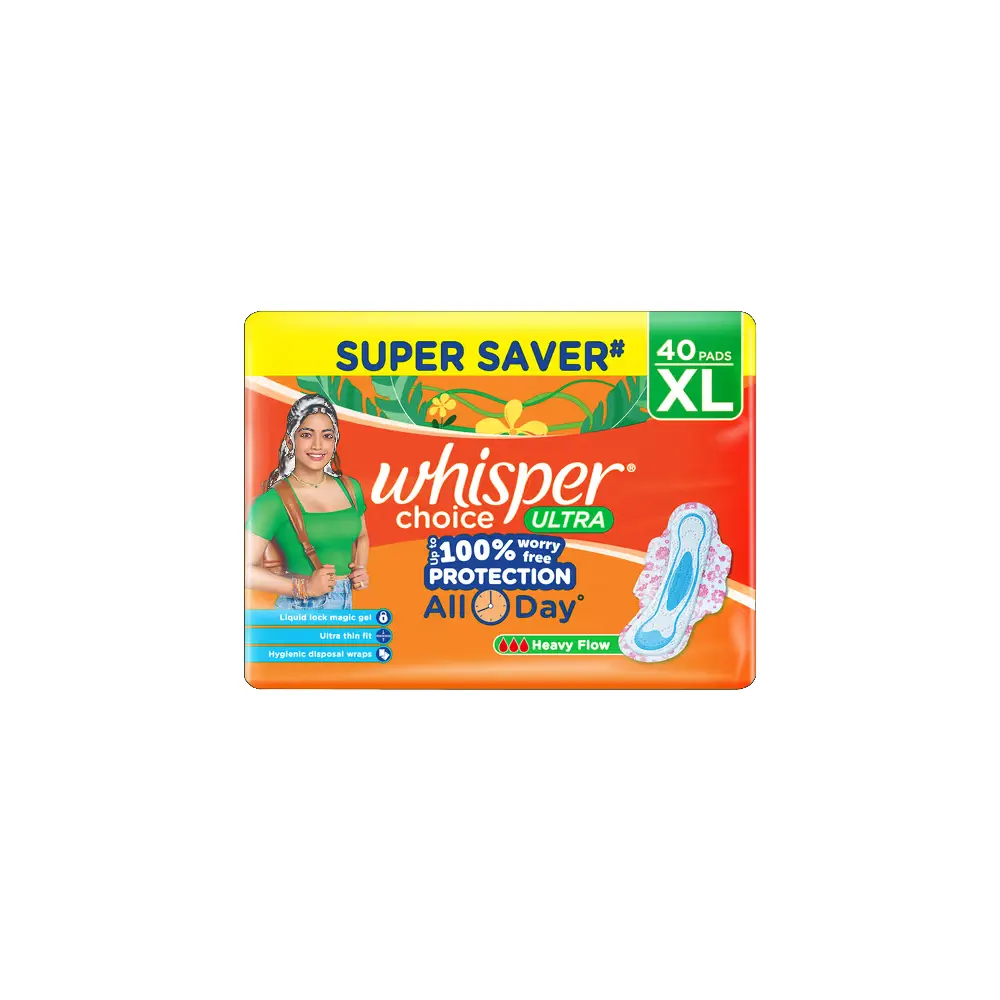 Whisper Choice Ultra Upto 100% Worry Free Protection All Day 10N