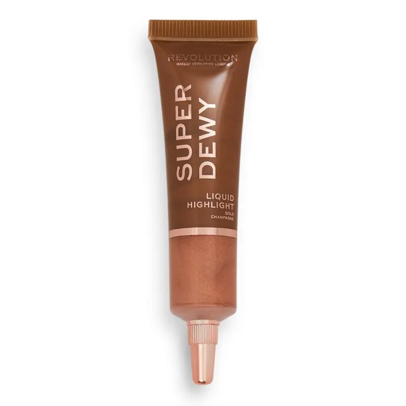 Revolution Super Dewy Liquid Highlight Illuminator Gold Champagne 15Ml