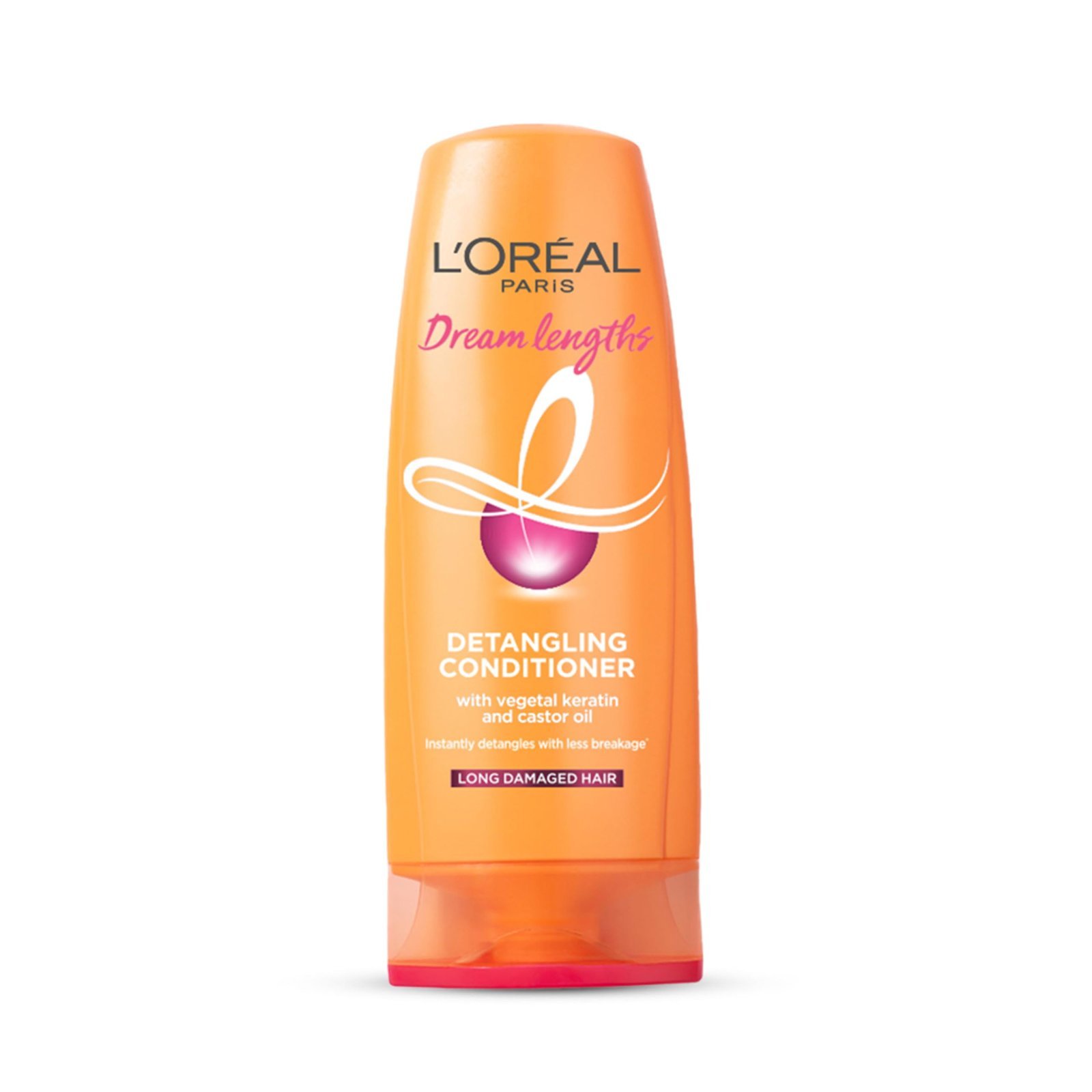 L'Oreal Paris Dream Lengths Detangling Conditioner With Vegetal Keratin And Castor Oil Long Damaged Hair 180Ml.