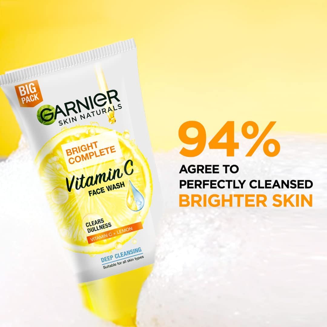 Garnier Skin Naturals Bright Complete Vitamin C Facewash Vitamin C + Lemon 50G
