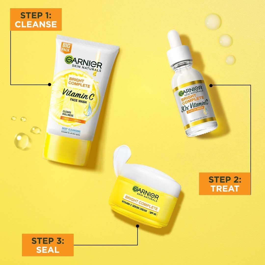 Garnier Vitamin C Brightening Kit Vitamin C Spf 40 + Face Wash 45G+50G