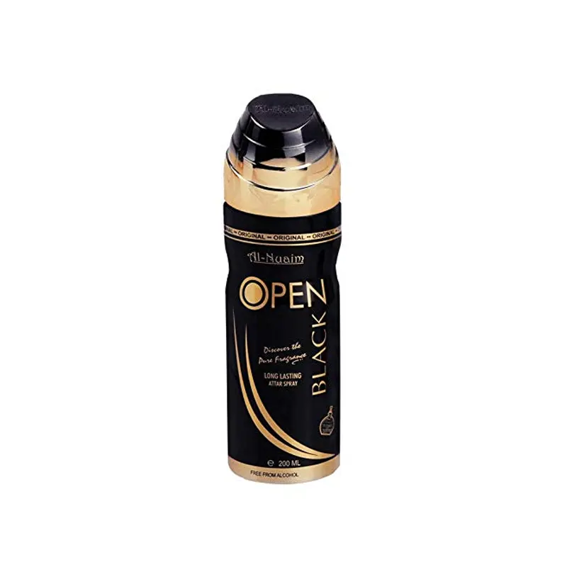 Al-Nuaim Open Black Long Lasting Attar Spray 200 Ml