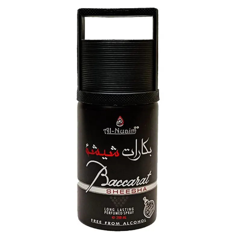 Al-Nuaim Baccarat Sheesha Long Lasting Perfumed Spary 250 Ml Free From Alcohol