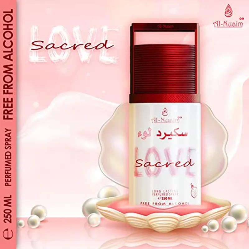 Al-Nuaim Sacred Love Long Lasting Perfumed Spary 250 Ml Free From Alcohol