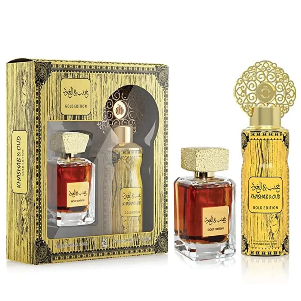 Arabiyat By My Perfumes Khashab And Oud Gold Edition Giftset Eau De Parfum 100Ml + Perfume Spray 200Ml