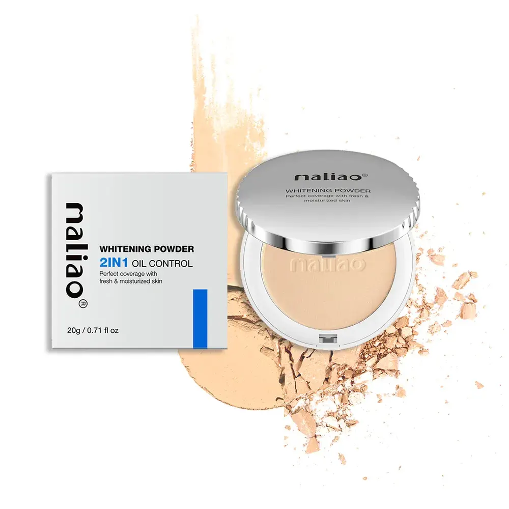 Maliao Whitening Powder 2 In 1 Oil Control 01 White Ivory 20G