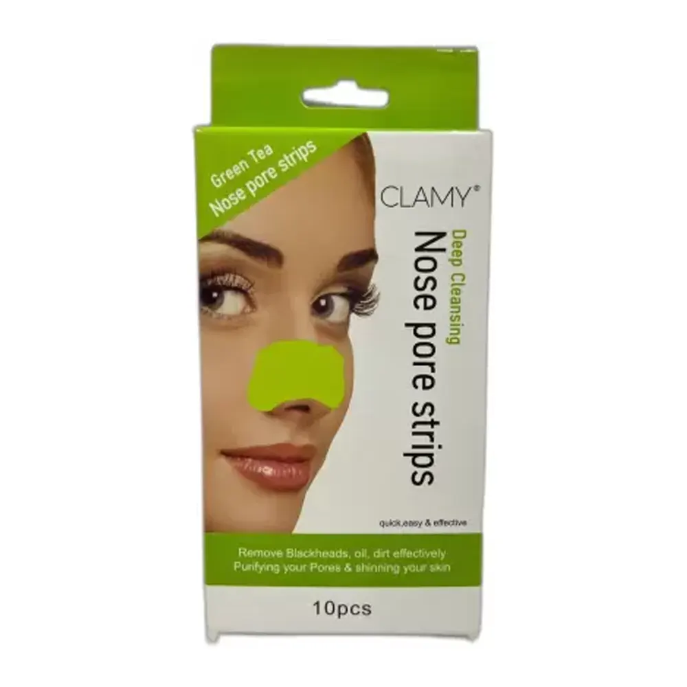 Clamy Green Tea Deep Cleansing Nose Pore Strips 10Pcs