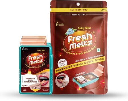 Inventz Fresh Meltz Spicy Mint Sugar Free Oral Hygine Fresh Breath Strips 25N