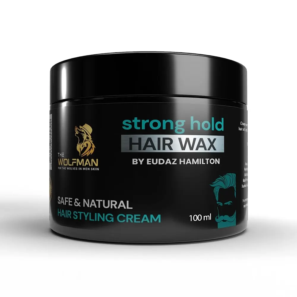 The Wolfman Strong Hold Hair Wax By Eudaz Hamilton Safe & Natural Hair Styling Cream 100Ml